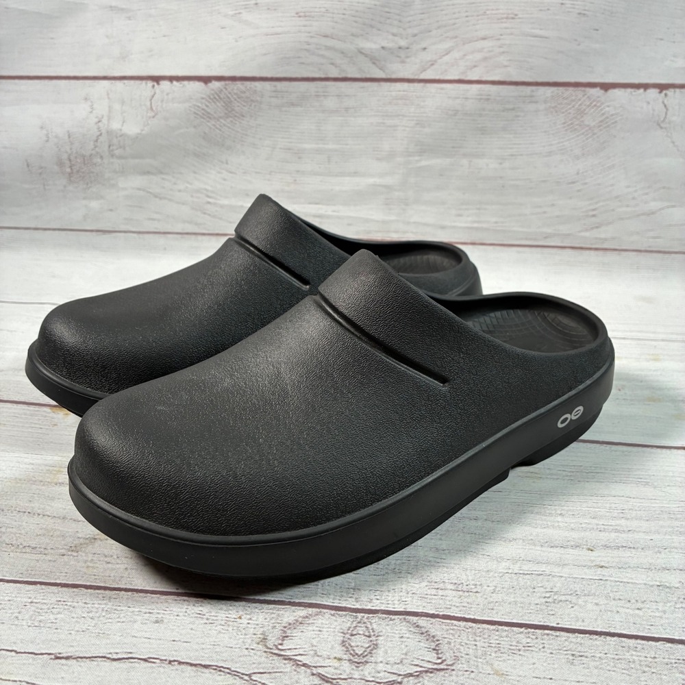 OOFOS OOcloog Luxe Recovery Clogs Mens 7 Womens 9 Black EU 40 Comfort Slip On